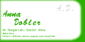 anna dobler business card